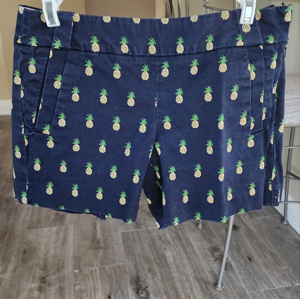 J Crew Factory- blue pineapple 🍍 shorts. Size 2